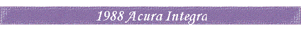 1988 Acura Integra