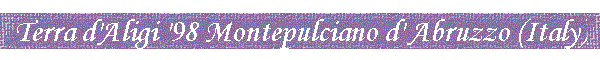 Terra d'Aligi '98 Montepulciano d' Abruzzo (Italy)